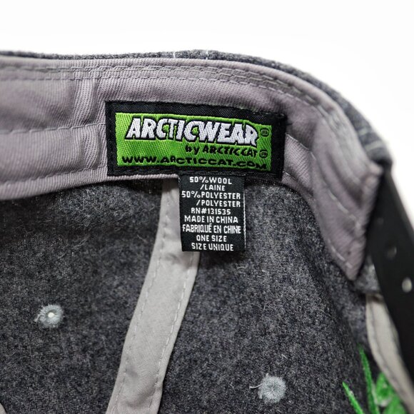 Arctic Cat Wool Hat Men's Baseball Cap Gray & Green - Picture 8 of 10